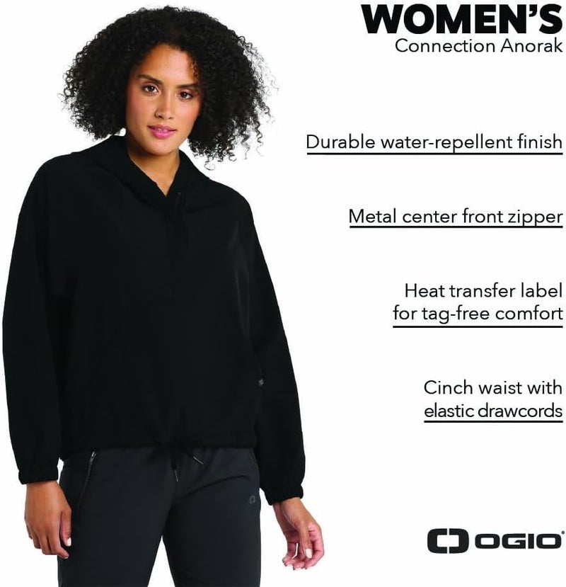 Ogio Women's Connection Anorak | Water Resistant Softshell Jacket, Hooded Pullover for Golf, Work & Casual Wear - Image 4